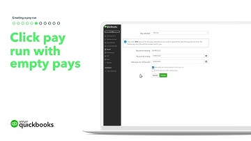How to create a pay run on QuickBooks Payroll