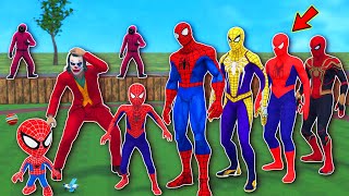 TEAM SPIDER-MAN VS Bad Guy Joker - SUPERHERO Challenge Rescue Kid Spider Man in playground
