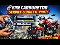  Bike Carburetor Service Complete Video | Chemical Cleaning, Economy Fuel Setting Aur RPM Adjustment