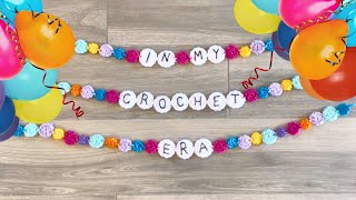 DIY Crochet Taylor Swift Friendship Bracelet Garland  | Crochet for Beginners | In My Crochet Era by Anita Louise Crochet 492 views 11 days ago 16 minutes