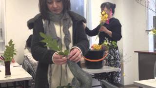 Япония. Урок икебаны в Японской школе Саму 2013 часть 2 Япония. Урок икебаны в Японской школе Саму 2013 часть 2