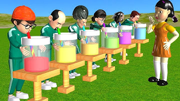 Scary Teacher 3D vs Squid Game Water Drinking Straw vs Unlock Key Dalgona Candy Challenge Who