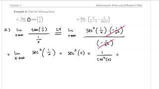 Indeterminate Forms and L'Hospital's Rule (Part 2 of 3)