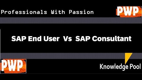 SAP End-user Vs SAP Consultant