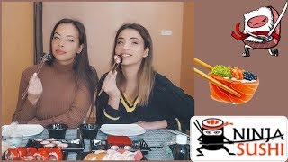 МУКБАНГ СУШИ/РОЛЛЫ | ПРОБУЕМ НИНЗЯ СУШИ  | NINJA SUSHI MUKBANG