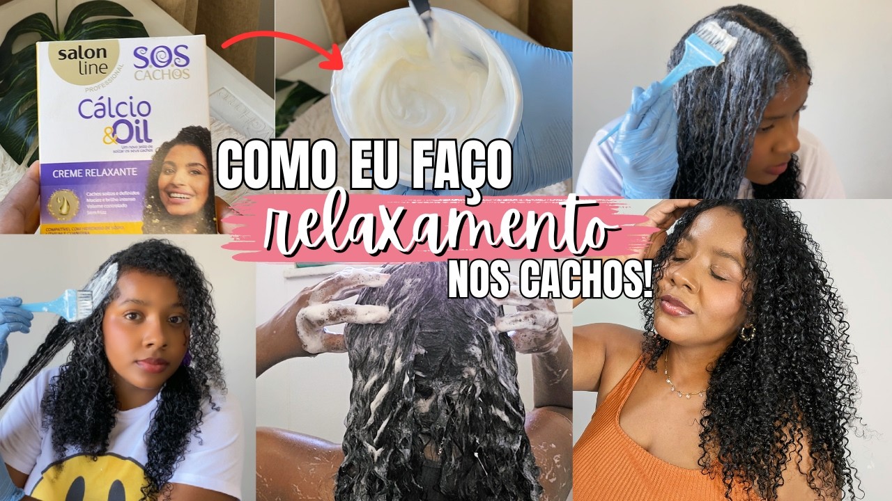 COMO EU FIZ O RELAXAMENTO NOS CACHOS  *CÁLCIO E OIL SALON LINE* - GÉSSICA ALVIM (Atualizado 2024)
