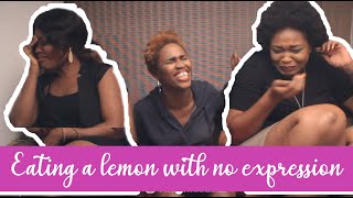 EATING A LEMON WITH NO EXPRESSION CHALLENGE  | SO HILARIOUS | OMG