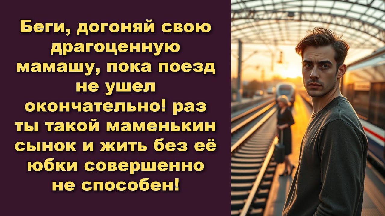 Беги догоняй свою драгоценную мамашу пока поезд не ушел окончательно раз ты такой маменькин сынок
