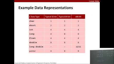 CMU 15213/15513 CSAPP 深入理解计算机系统 Lecture 02  Bits, Bytes, and Integer 中英字幕