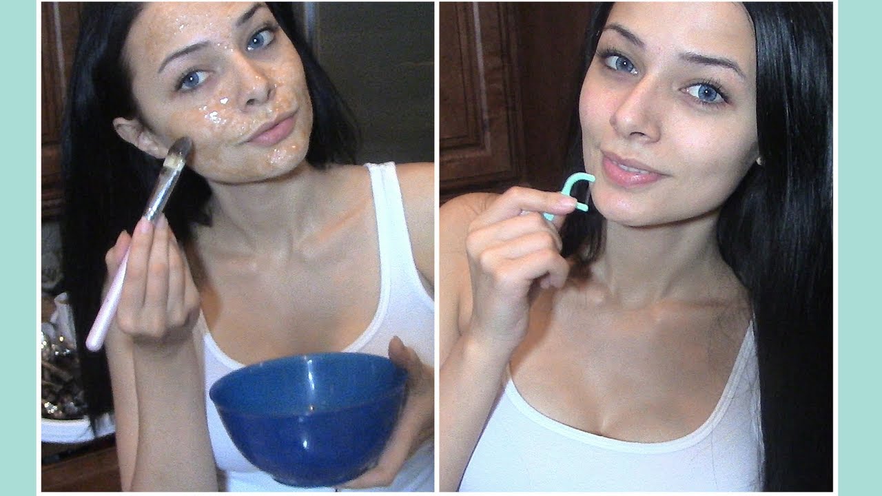 ASMR FLOSSING MY FACE?!  + Honey and Cinnamon Face Mask (Soft Spoken and Nail Tapping)