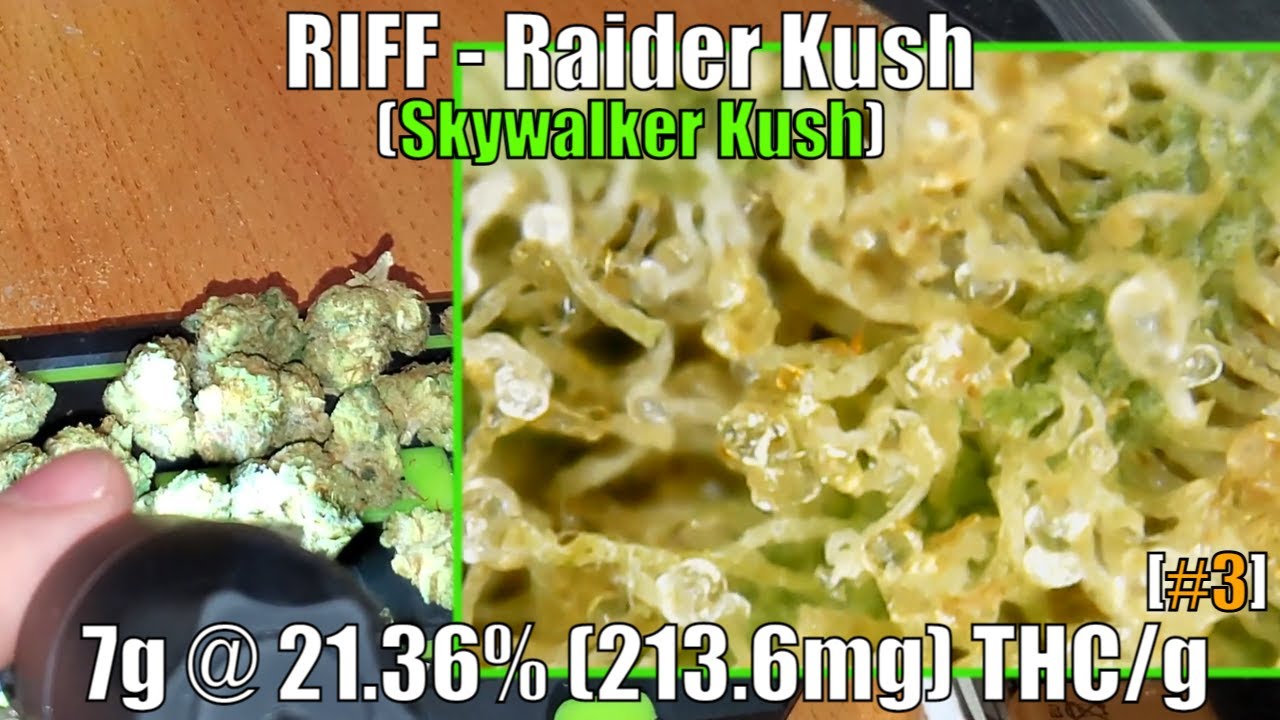 RIFF - Raider Kush - Unboxing Review - 7g @ 21.36% (213.6mg) THC/g (+Extreme Closeups) [#3]