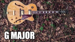 G Major Backing Track Acoustic Guitar | Winter Leaves