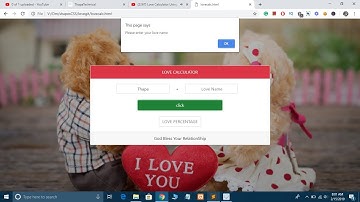Love Calculator Using JavaScript with Validation [UPDATED]