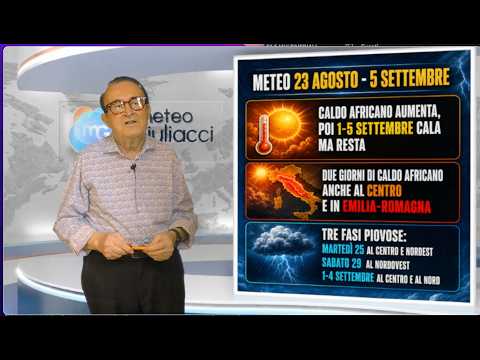 Video METEO FINO 5 SETTEMBRE. CALDO AFRICANO DURO A MORIRE