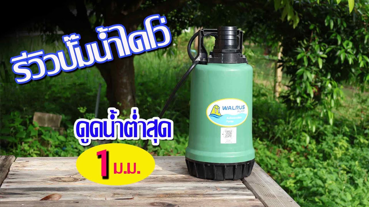 ทดสอบใช้งานปั๊มน้ำไดโว่ ยี่ห้อ  Walrus รุ่น PW400AD