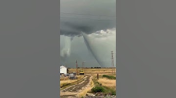 Terrifying Tornado Touchdown Near Rural Farm ⚠️ #shorts