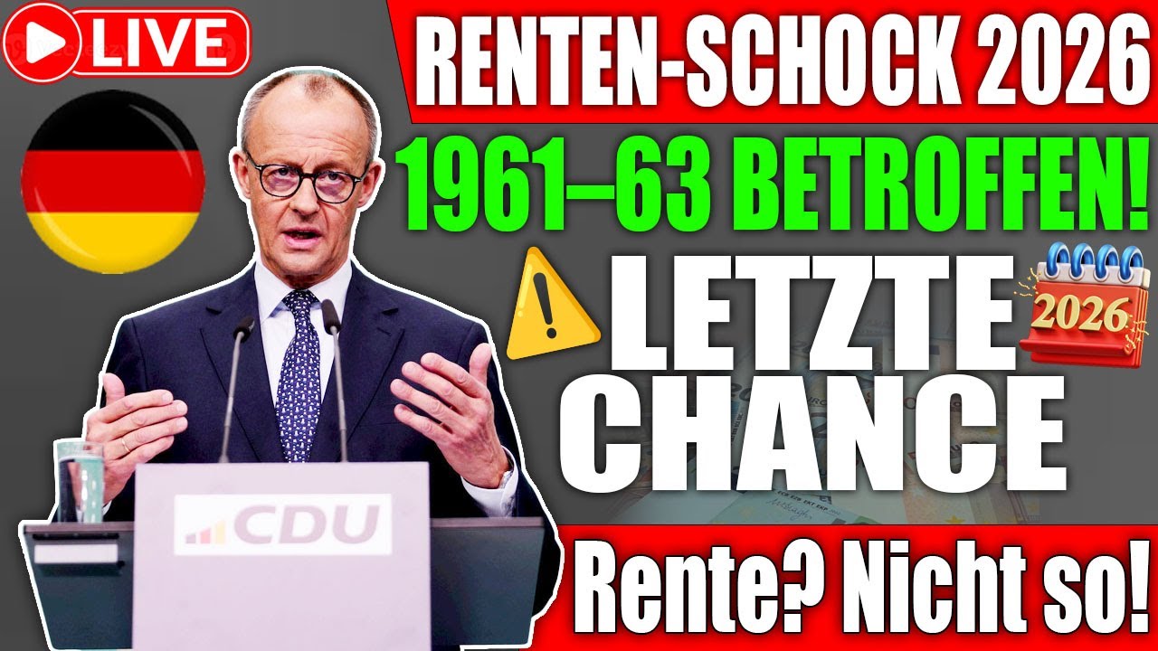 👉 💥 Schock: Rente 2026 – Jahrgänge 1961–1963 stehen jetzt unter Handlungsdruck