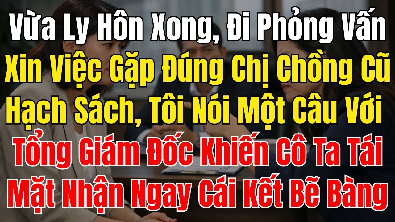 Vừa Ly Hôn Xong, Đi Phỏng Vấn Xin Việc Gặp Đúng Chị Chồng Cũ Hạch Sách, Tôi Nói Một Câu Với Tổng Giá