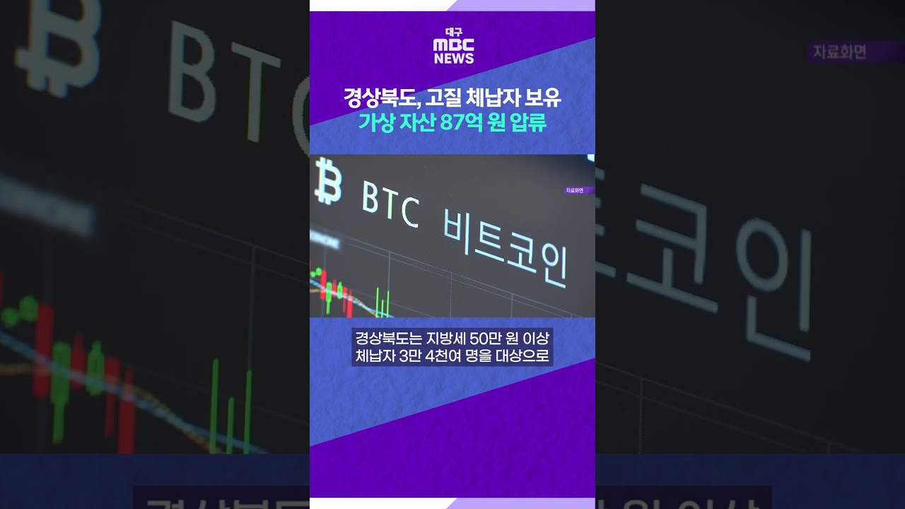 경북도, 고질 체납자 보유 가상 자산 87억 원 압류 #대구MBC - YouTube