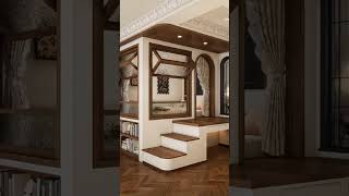 complete bed with reading table and relaxation room#interiordesign #ai