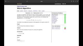 CSES Problem SET : Weird Algorithms