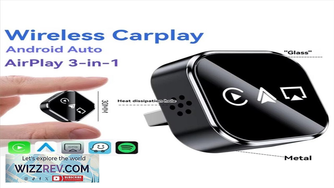 Автомобильный беспроводной адаптер CarPlay 3-в-1, USB-ключ, проводной, Plug And Play