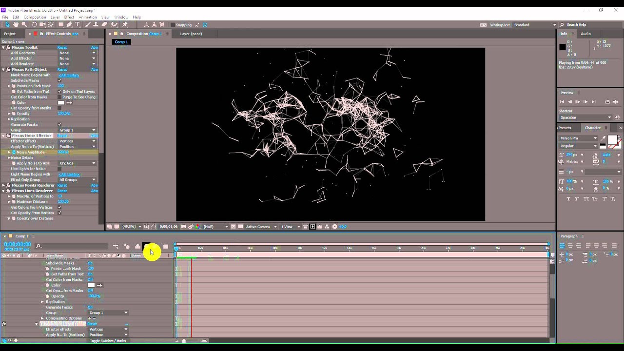 Урок: титры в After Effects с помощью Plexus - YouTube