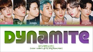 BTS Dynamite Lyrics (Color Coded Lyrics) FINE MUSIC