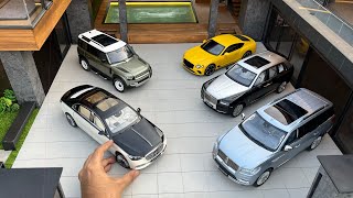 DIY Tiny Super Luxury Cars at Mansion with Garage 1/18 Scale Diorama | Most Expensive Diecast Cars