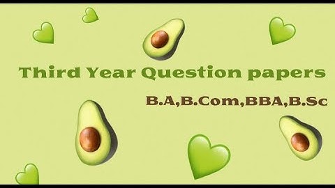 Computer Foundation course B Com,BBA,B Sc,BA third year question paper