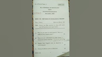 BSOC-134,previous year question paper IGNOU#shorts #ignou #june2022exam #friendship #tune #english