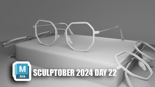 Sculptober Day 22  Speed 3D Modeling Glasses Autodesk Maya 2025