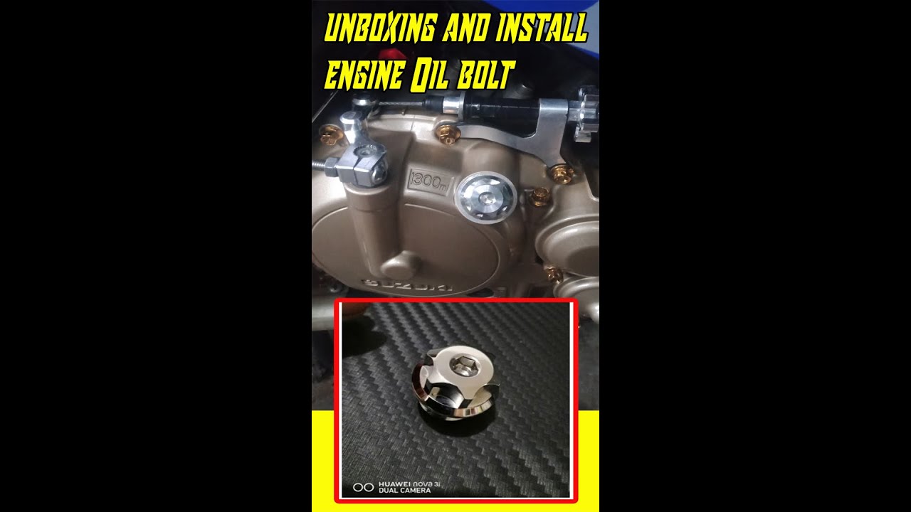 unboxing and install engine Oil bolt YouTube