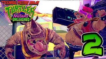 Teenage Mutant Ninja Turtles Mutants Unleashed Full Gameplay Walkthrough - Part 2 Bebop & Rocksteady