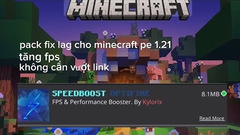 mod fix lag cho minecraft pe 1.21+ (không cần vượt link) #minecraft #addonmcpe #minecraftpe