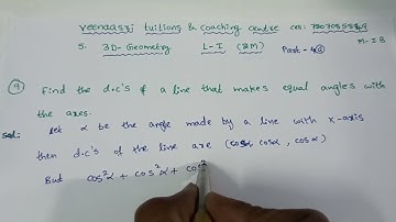 Inter maths (1B), 3D -Geometry (2 marks) Part -4