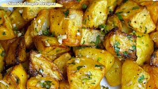 Garlic Butter Air Fry Potatoes Recipe. Crispy, Easy and Delicious!