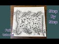 Zentangle Pattern-WALU And FLORZ | Drawing Tutorial For Beginners
