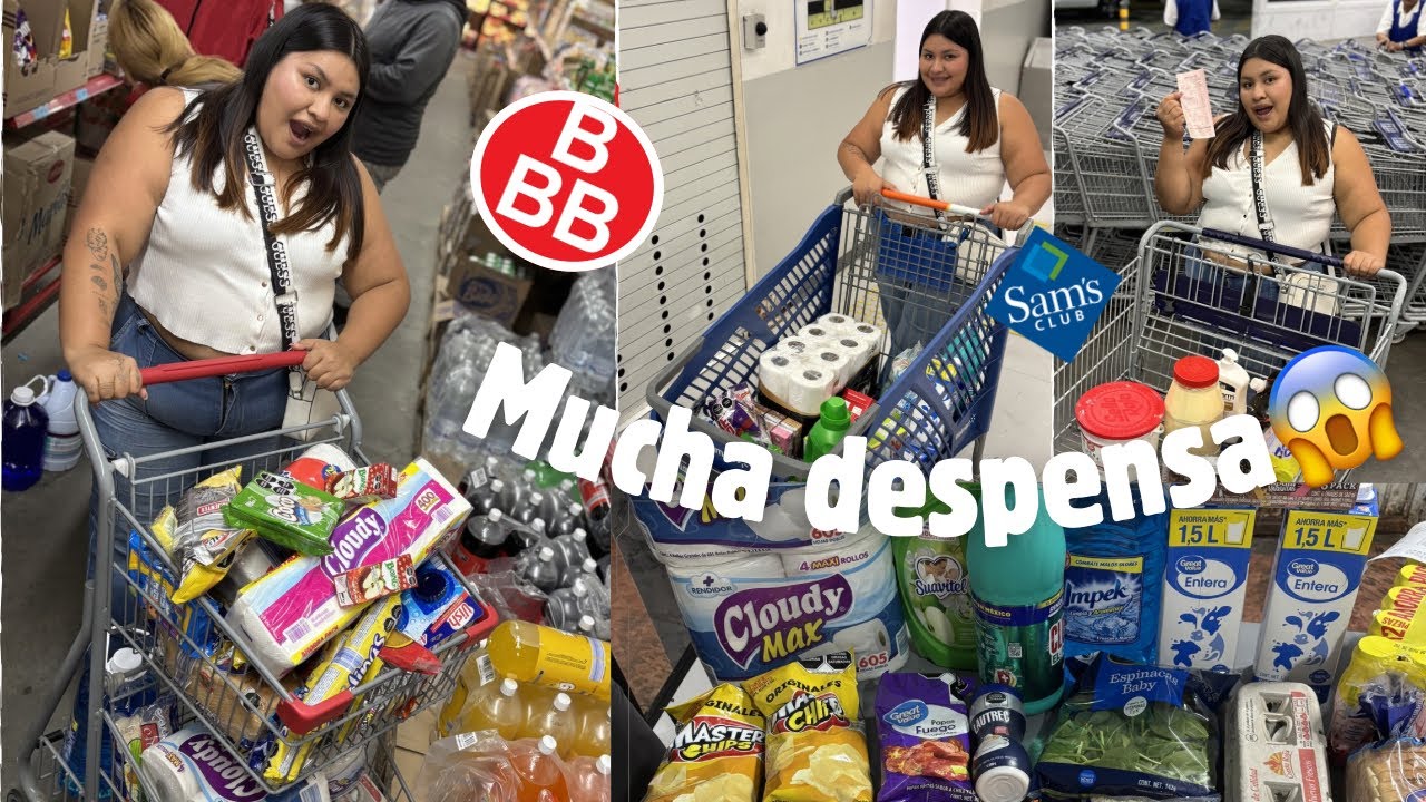 MUCHA DESPENSA🛒🅱️ ¿Cuánto gaste?🤔/ Sam’s, Walmart/ Laura Guevara 