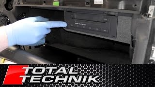 How to Remove CD Changer (Glove Box/Compartment Model) - Audi A4 S4 RS4 - B6 B7 - TOTAL TECHNIK