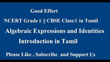 NCERT Grade 8 || CBSE Class 8 - Algebraic Expressions and Identities Introduction in Tamil