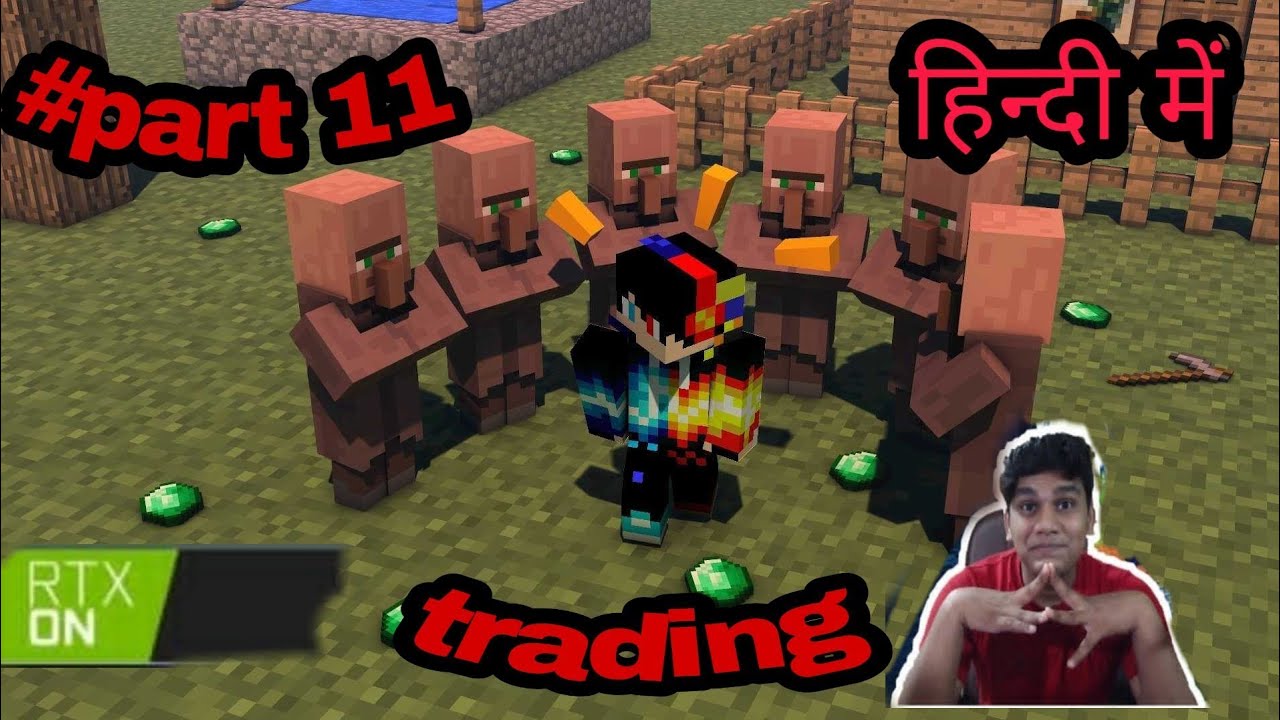 Minecraft one DIRT one tree//part 11//RTX ON//Turning zombie villager ...
