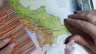 ASMR ~ Bolivia History & Geography ~ Soft Spoken Page Turning Map Tracing screenshot 1