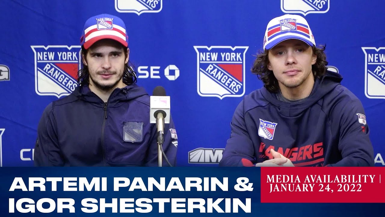 New York Rangers: Artemi Panarin \U0026 Igor Shesterkin Postgame Media Availability | Jan. 24, 2022