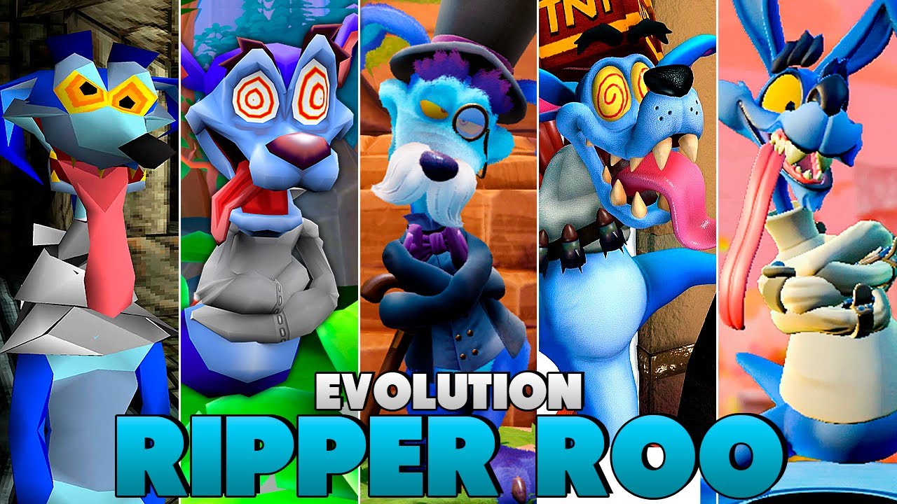 Evolution of Ripper Roo in Crash Bandicoot Games (1996 2023) YouTube