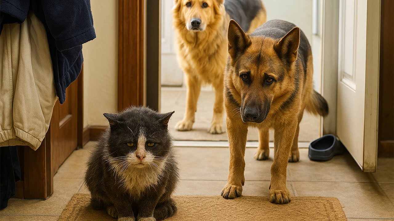 Собаки притащили брошенного кота… Старик не хотел брать — но сердце не выдержало