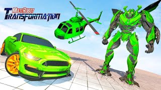 US Robot Transformation 3D Games - City Robot Attack | Robot Berubah Jadi Mobil Tank Dan Helikopter screenshot 3