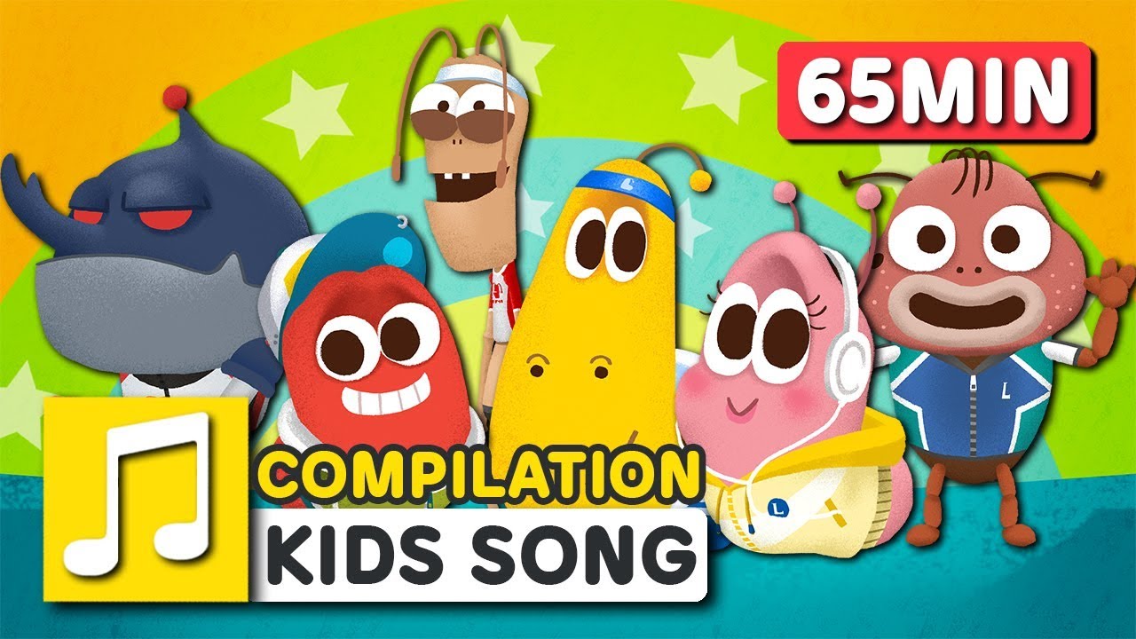 Three Little Kittens and other songs | 65 min | LARVA KIDS | Nursery ...