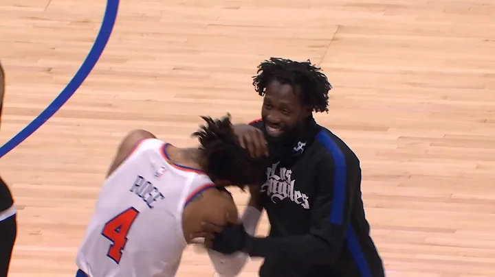 Derrick Rose and Patrick Beverley have fun postgam...