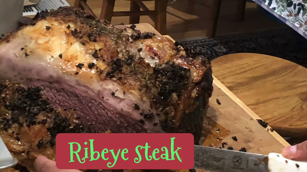 Ribeye steak shortvideo christmas dinner YouTube